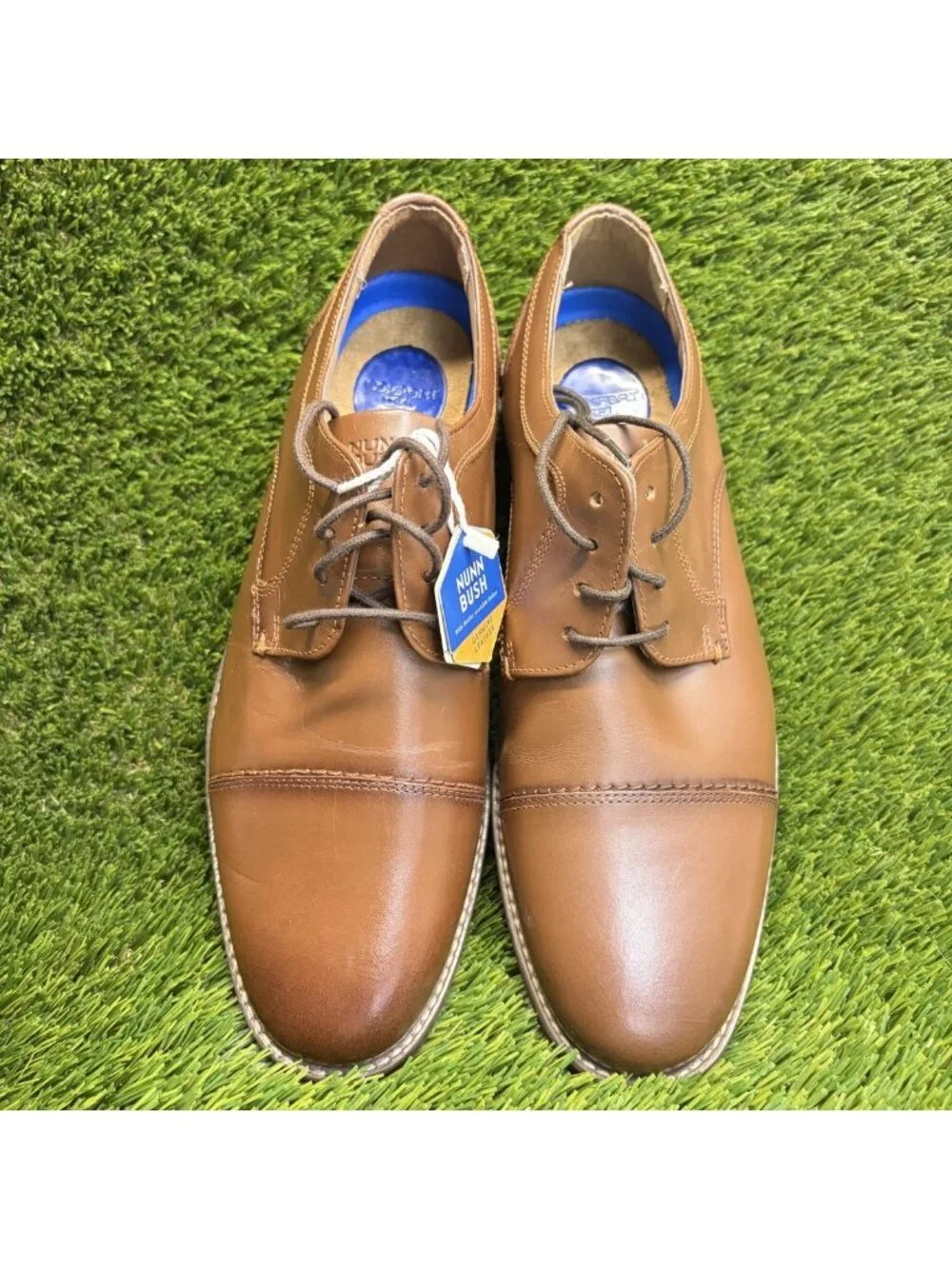 Nunn Bush Westwood Flex Mens Size 10 Brown Classic Cap Toe Oxford Dress Shoes